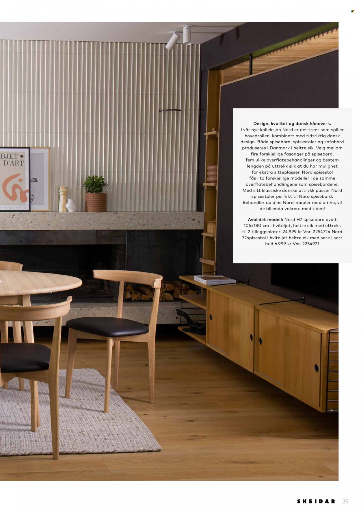 Kundeavis Skeidar - Produkter fra tilbudsaviser - bord, spisebord, stol, spisestol. Side 29.