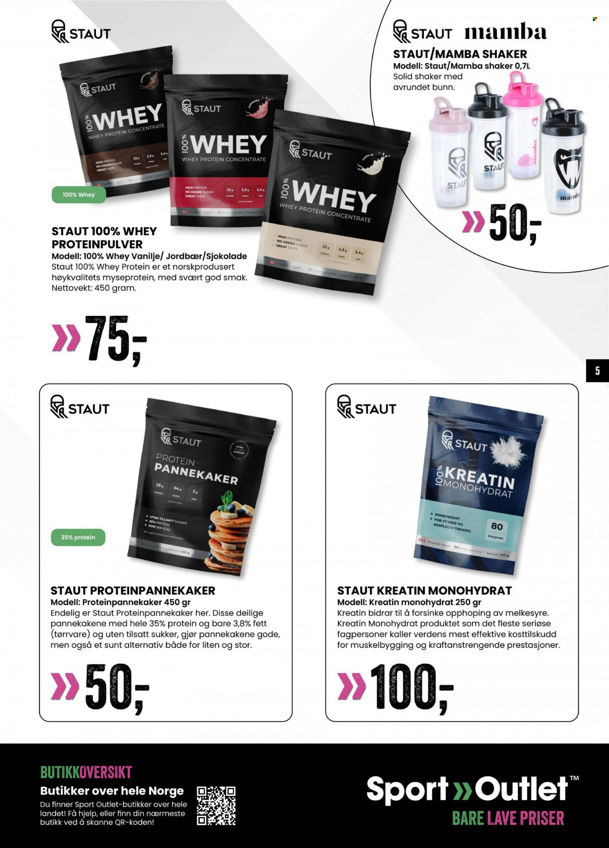 thumbnail - Kundeavis Sport Outlet - Produkter fra tilbudsaviser - sjokolade, protein. Side 5.