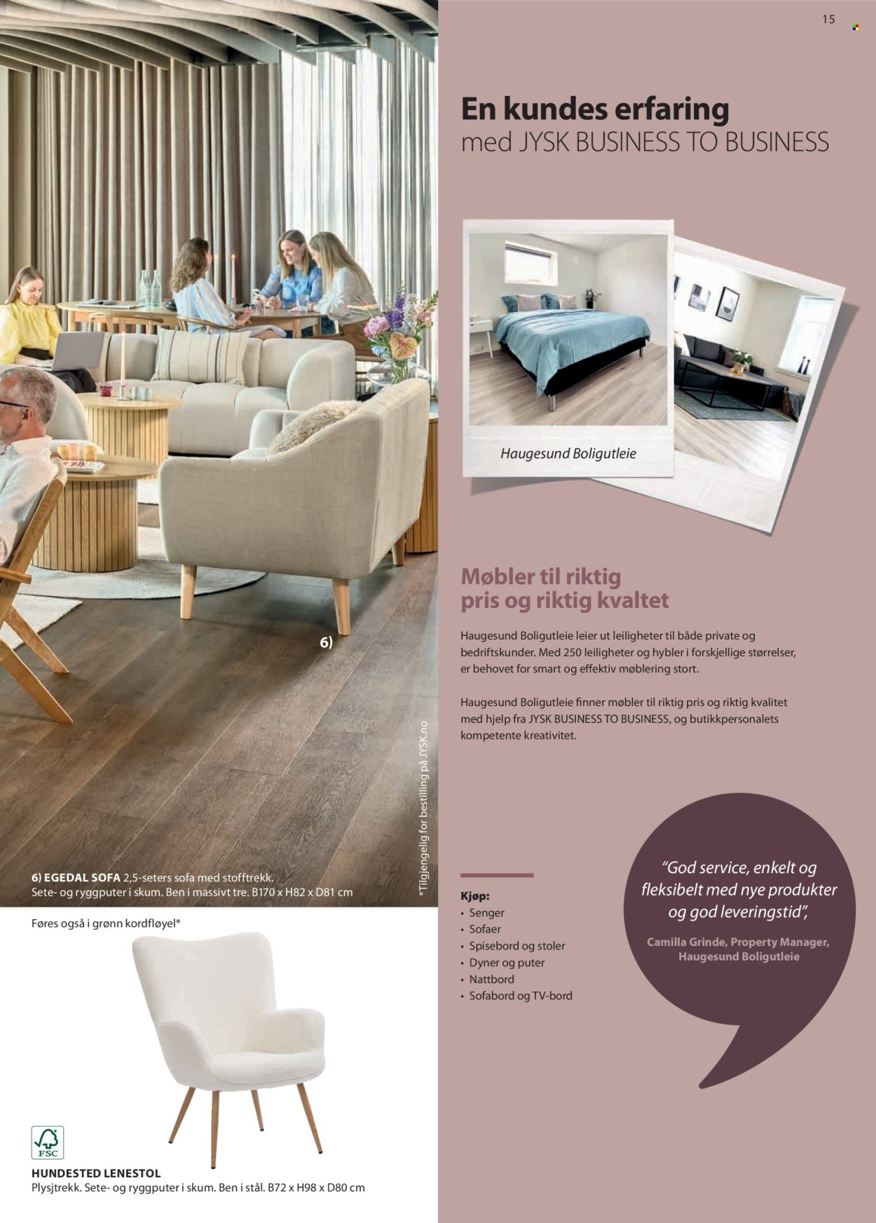 thumbnail - Kundeavis JYSK - Produkter fra tilbudsaviser - sofa, stol, lenestol. Side 16.