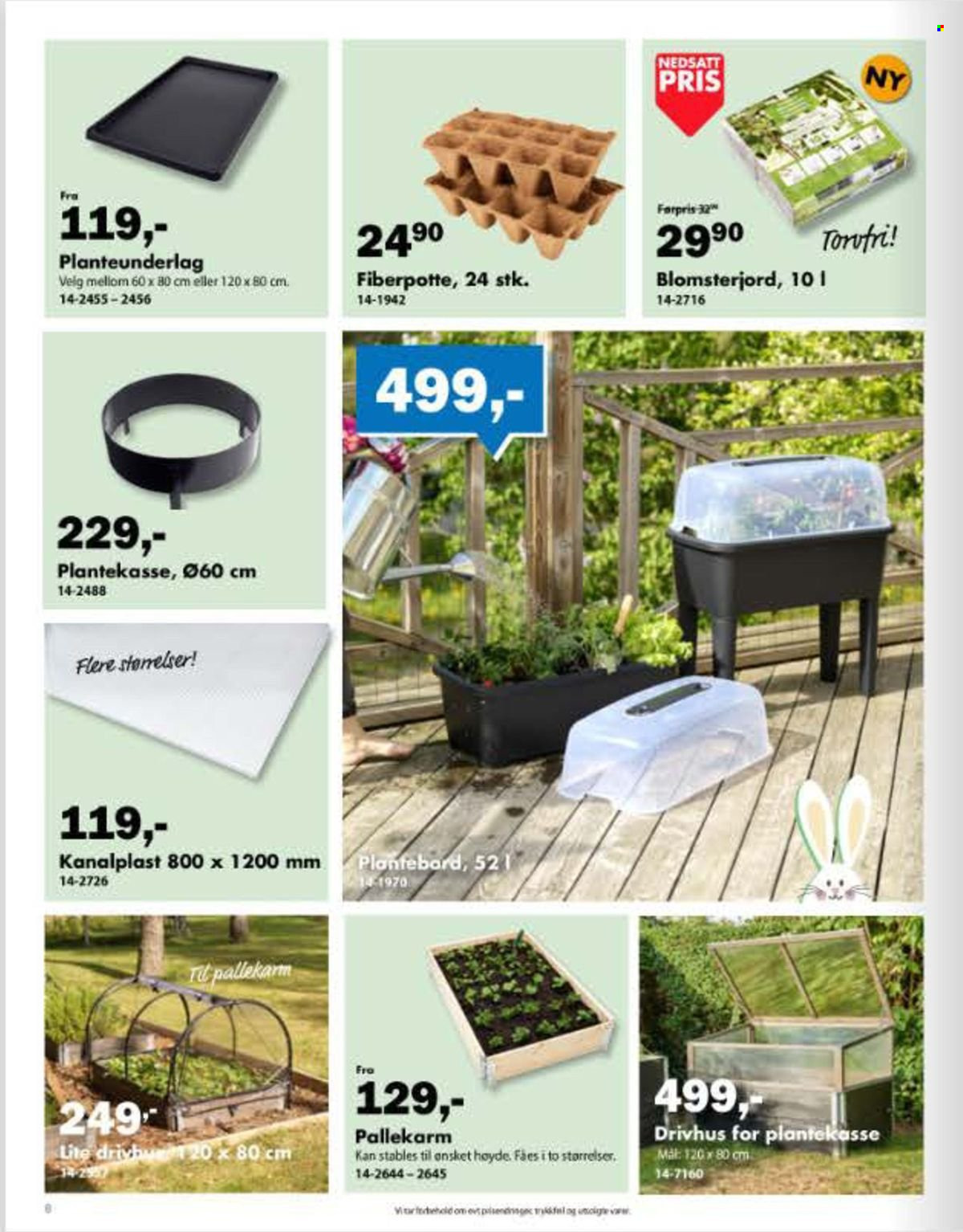 thumbnail - Kundeavis Biltema - Produkter fra tilbudsaviser - kan, drivhus, plantekasse. Side 8.
