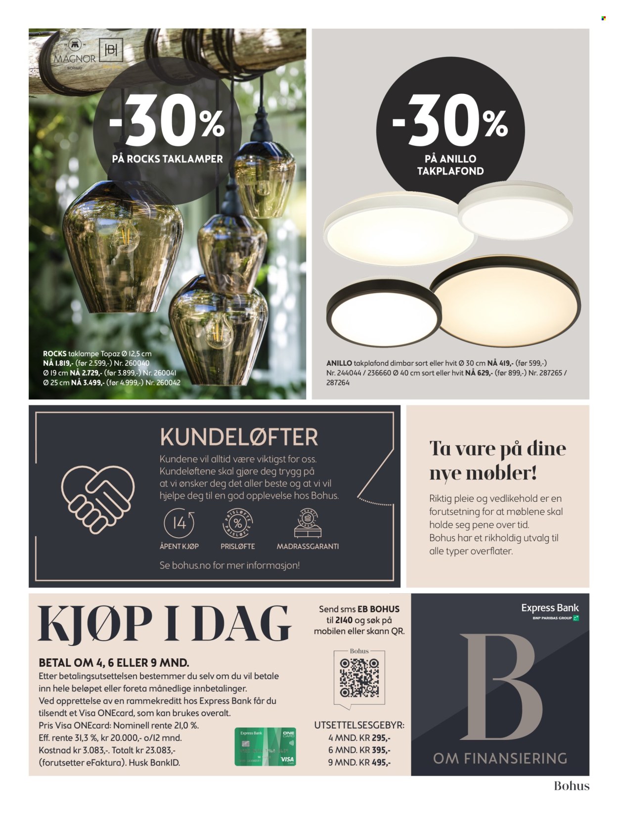 thumbnail - Kundeavis Bohus - 8.4.2024 - 5.5.2024 - Produkter fra tilbudsaviser - topaz, kan, skål, taklampe. Side 15.