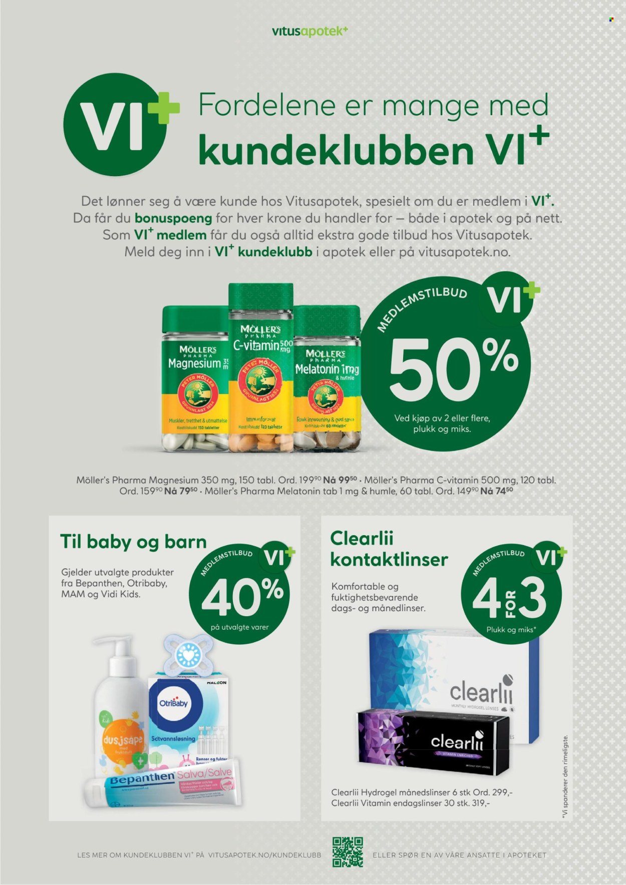 thumbnail - Kundeavis Vitus Apotek - 17.4.2024 - 21.5.2024 - Produkter fra tilbudsaviser - dusjsåpe, magnesium, melatonin, Möller's, kosttilskudd. Side 5.