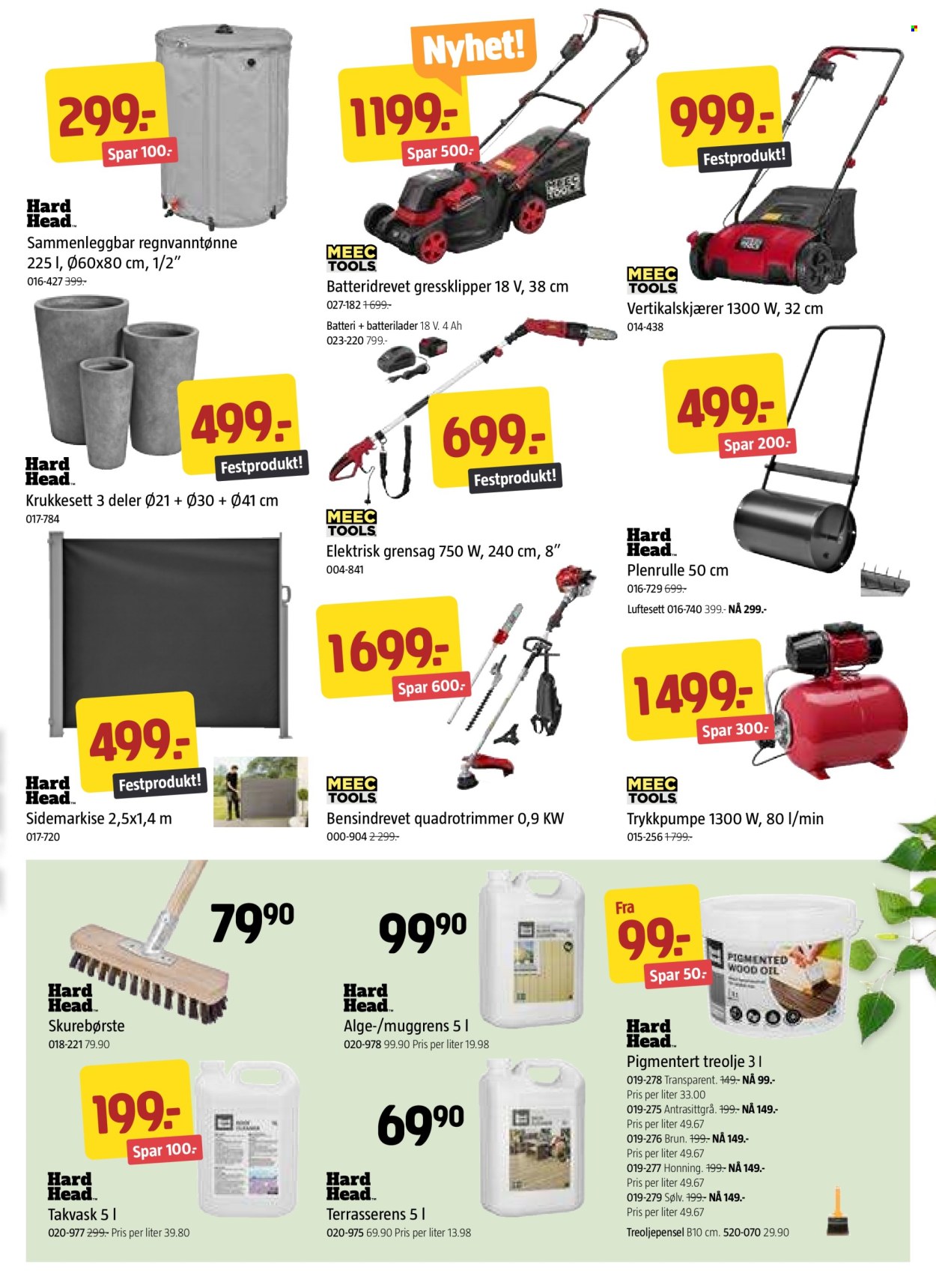 thumbnail - Kundeavis Jula - 19.4.2024 - 2.5.2024 - Produkter fra tilbudsaviser - gressklipper, batterilader. Side 3.