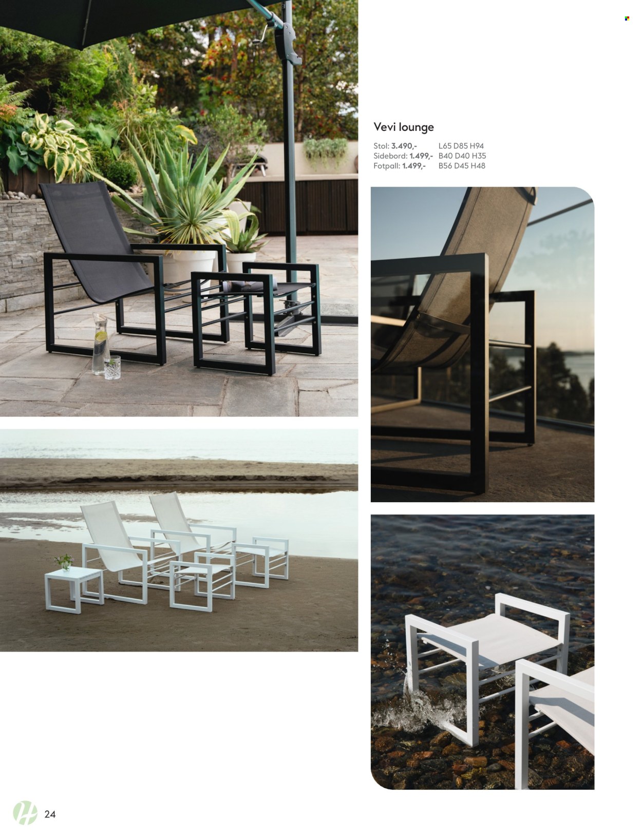 thumbnail - Kundeavis Hageland - Produkter fra tilbudsaviser - bord, loungestol, stol. Side 24.