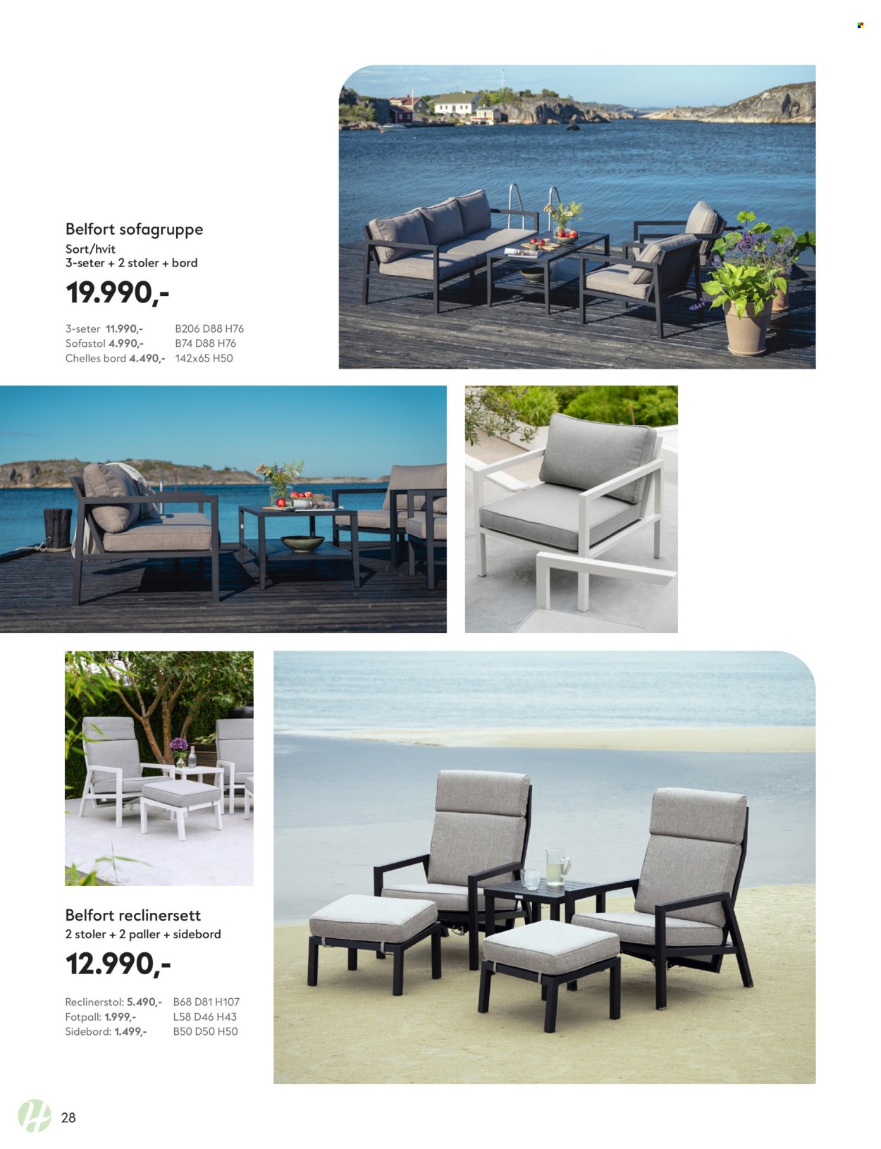 thumbnail - Kundeavis Hageland - Produkter fra tilbudsaviser - bord, stol, sofa, sofagruppe. Side 28.