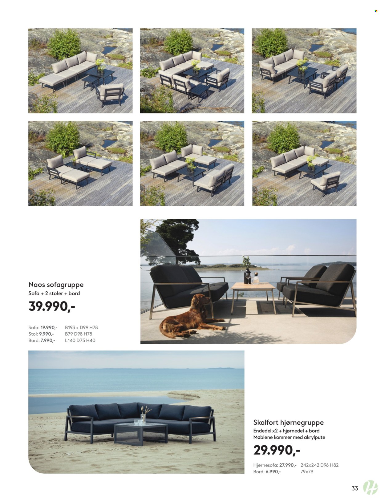 thumbnail - Kundeavis Hageland - Produkter fra tilbudsaviser - bord, stol, sofa, sofagruppe. Side 33.