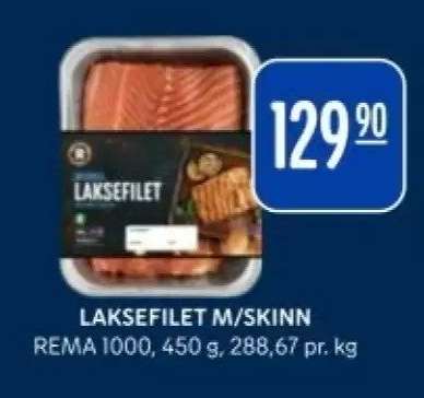 LAKSEFILET M/SKINN