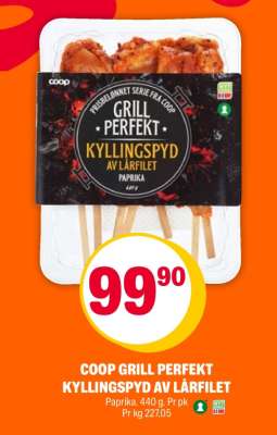 COOP GRILL PERFEKT KYLLINGSPYD AV LÅRFILET