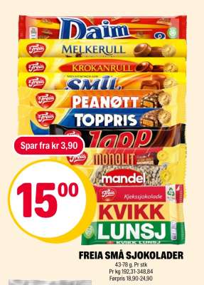 FREIA SMÅ SJOKOLADER