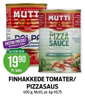FINHAKKEDE TOMATER/PIZZASAUS