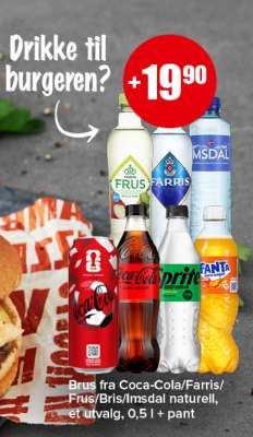 Brus fra Coca-Cola/Farris/Frus/Bris/Imsdal naturell
