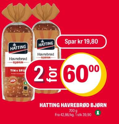 HATTING HAVREBRØD BJØRN