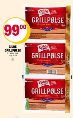 GILDE GRILLPØLSE