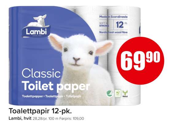 Toalettpapir 12-pk.