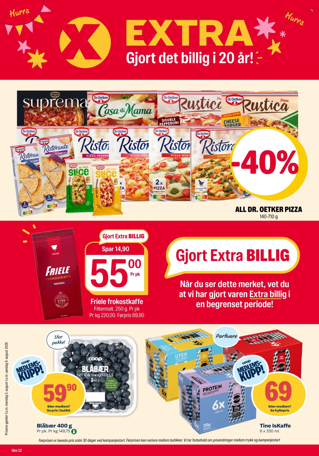 Kundeavis Coop Extra - 3.8.2026 - 9.8.2026. Side 1