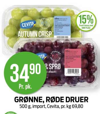 GRØNNE/RØDE DRUER