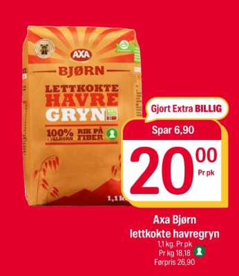 Axa Bjørn lettkokte havregryn