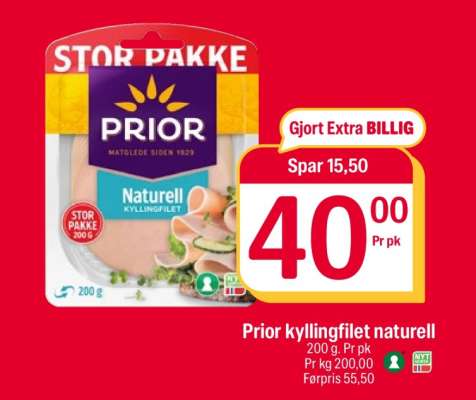 Prior kyllingfilet naturell