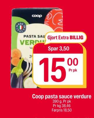 Coop pasta sauce verdure