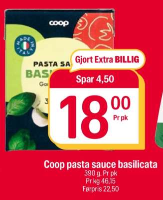 Coop pasta sauce basilicata