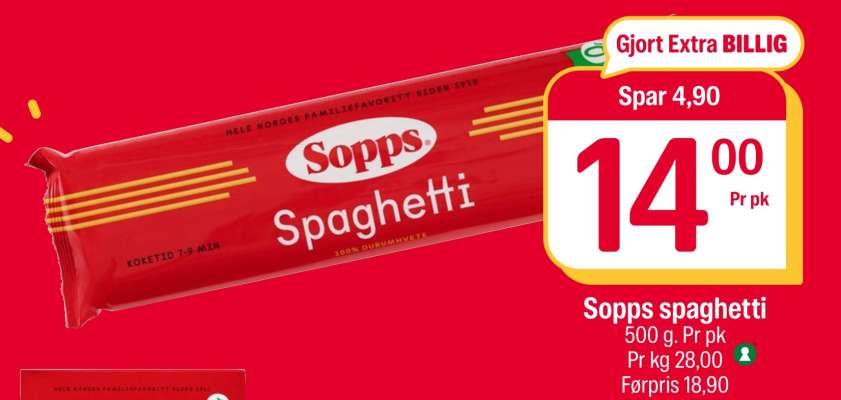 Sopps spaghetti
