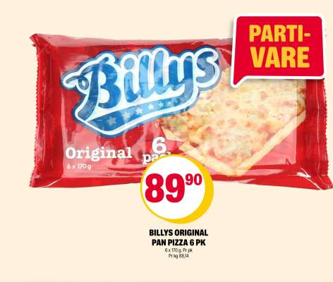 BILLYS ORIGINAL PAN PIZZA 6 PK