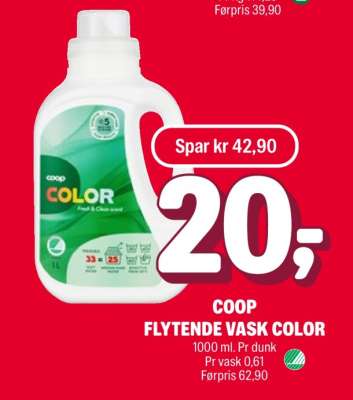 COOP FLYTENDE VASK COLOR