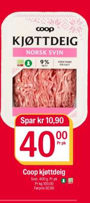 Coop kjøttdeig