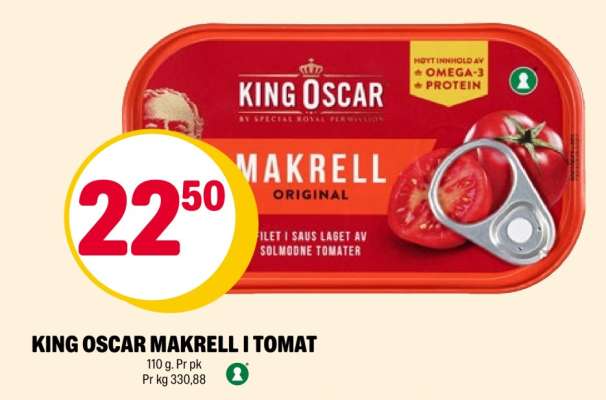 KING OSCAR MAKRELL I TOMAT