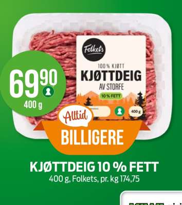 KJØTTDEIG 10 % FETT