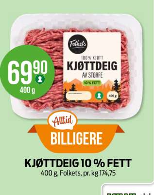 KJØTTDEIG 10 % FETT