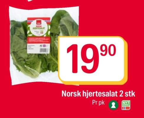 Norsk hjertesalat 2 stk