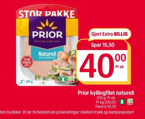 Prior kyllingfilet naturell