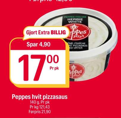 Peppes hvit pizzasaus