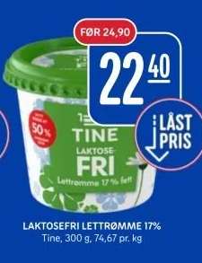 LAKTOSEFRI LETTRØMME 17%