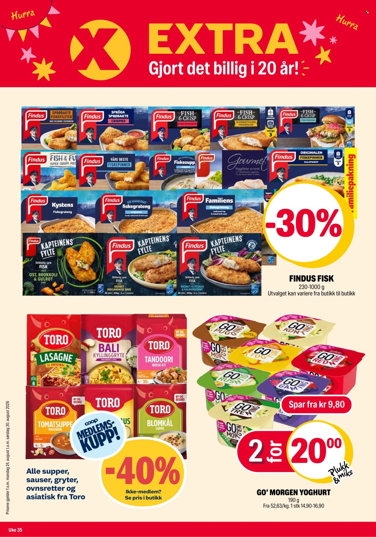 Kundeavis Coop Extra - 24.8.2026 - 30.8.2026. Side 1
