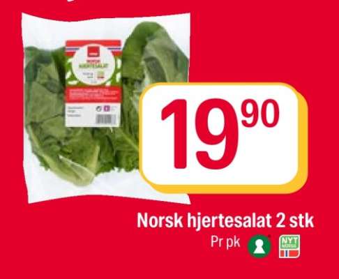 Norsk hjertesalat 2 stk