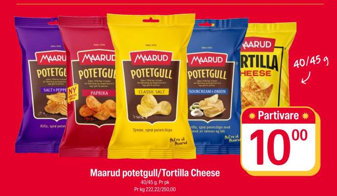 Maarud potetgull/Tortilla Cheese