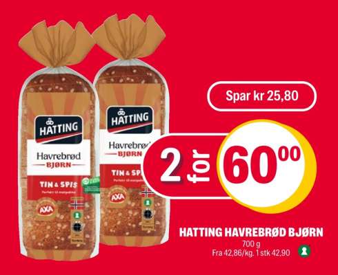 HATTING HAVREBRØD BJØRN