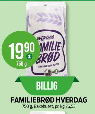 FAMILIEBRØD HVERDAG