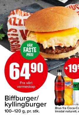 Biffburger/kyllingburger