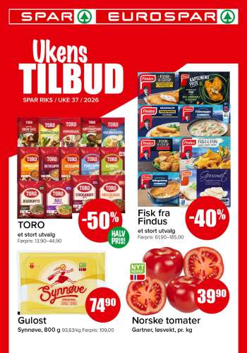 Kundeavis SPAR - 7.9.2026 - 13.9.2026.
