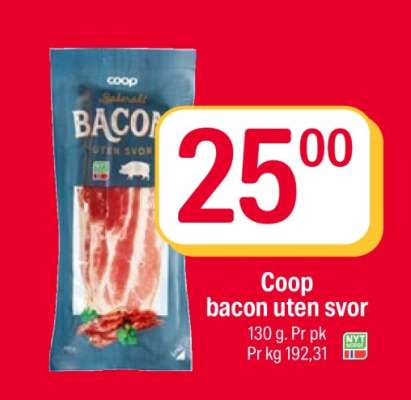 Coop bacon uten svor