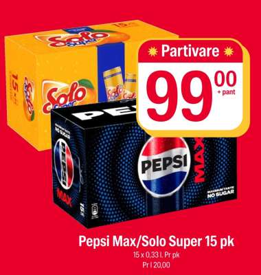 Pepsi Max/Solo Super 15 pk
