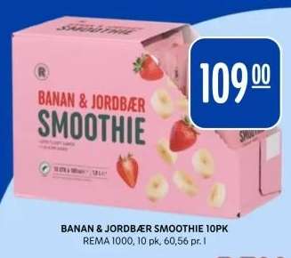 BANAN & JORDBÆR SMOOTHIE 10PK