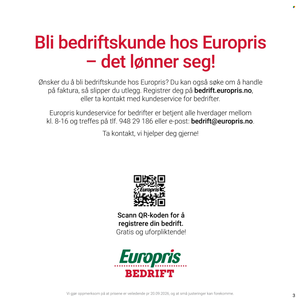 Kundeavis Europris. Side 3