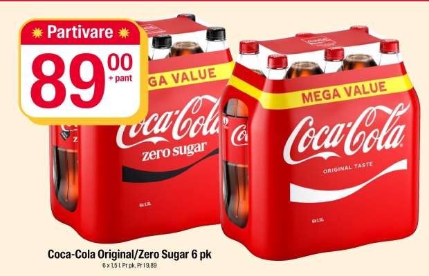 Coca-Cola Original/Zero Sugar 6 pk