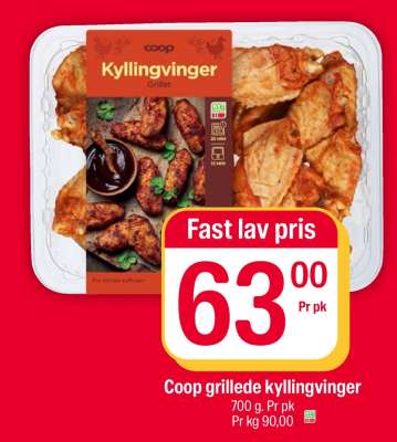 Coop grillede kyllingvinger