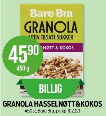 GRANOLA HASSELNØTT&KOKOS