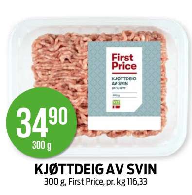 KJØTTDEIG AV SVIN